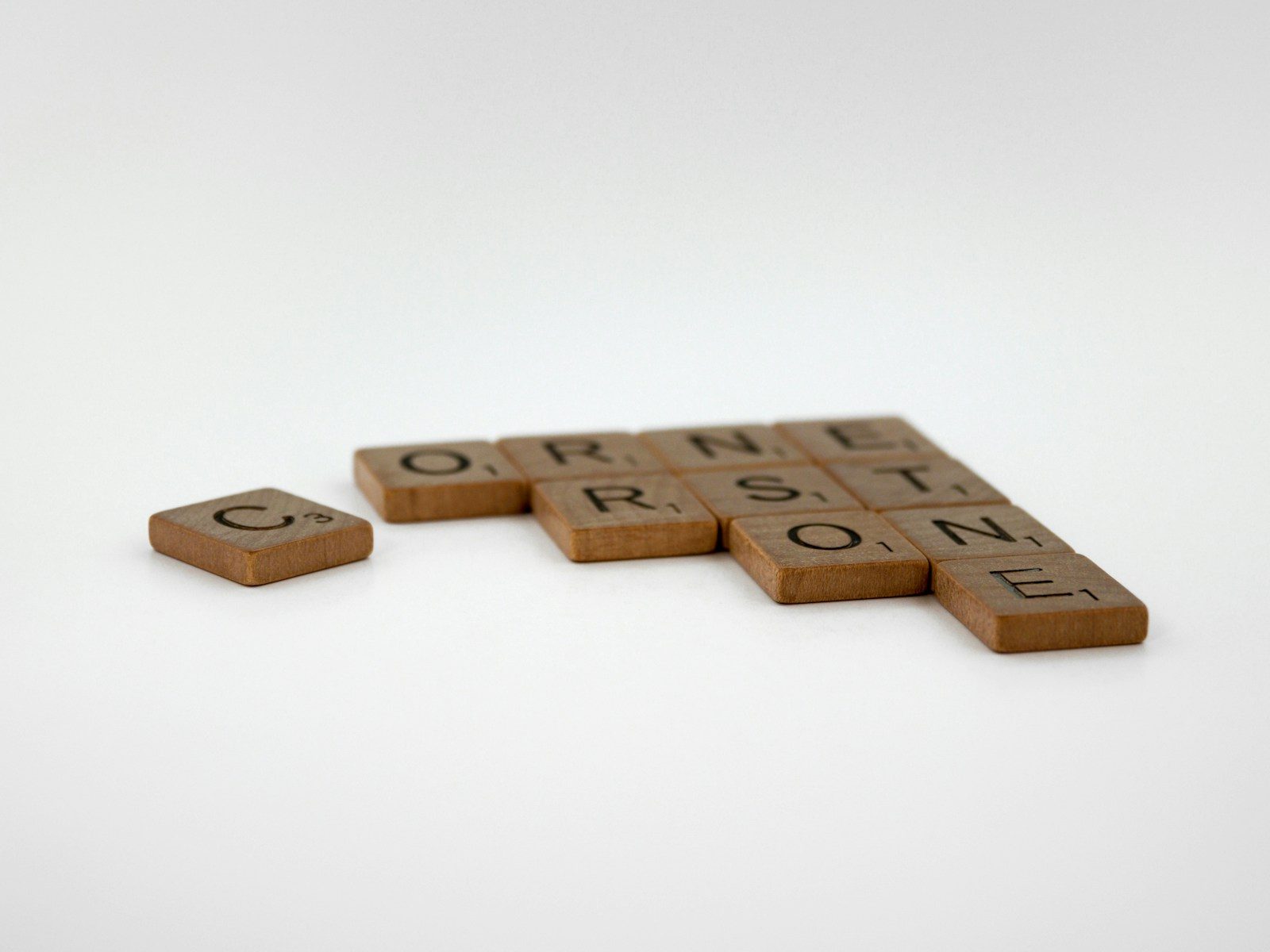 Photo by Brett Jordan scrabble tiles spelling the word corona on a white background